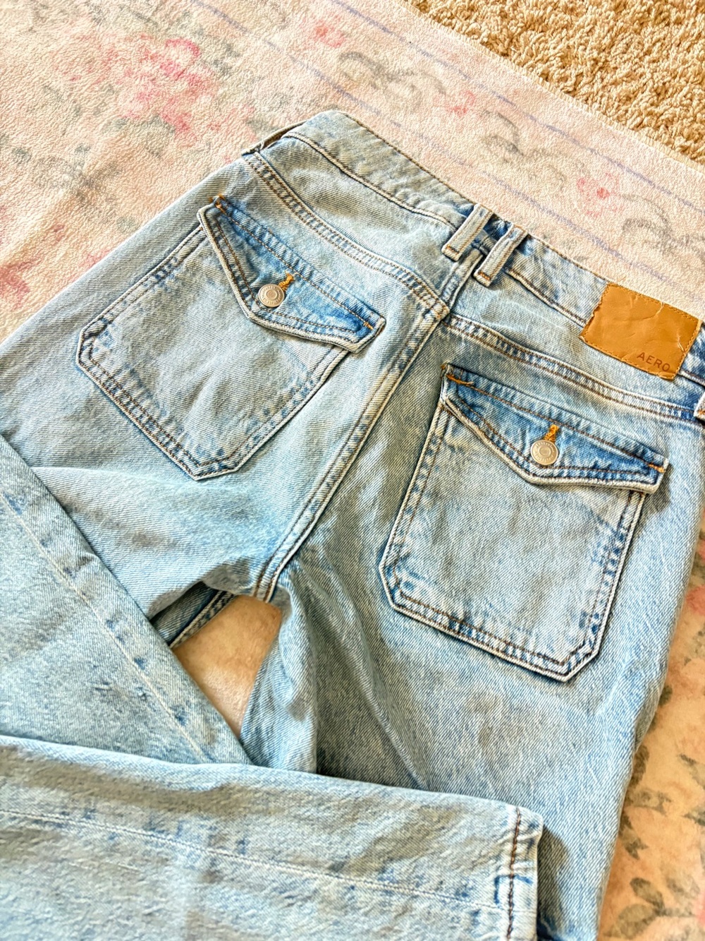 Aeropostale Light Blue Women’s Denim Cargo Jeans